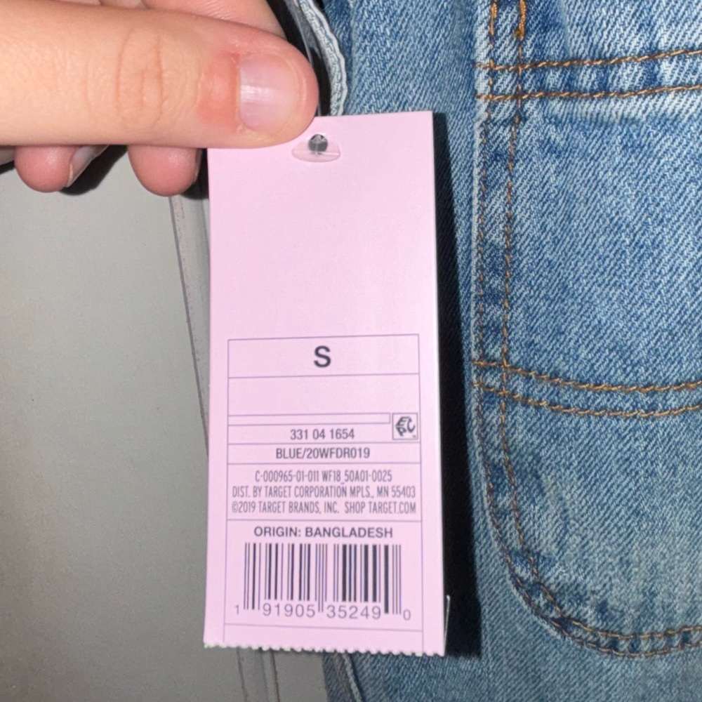 Blue Denim Overalls with Distressed Details - Picture 4 of 5
